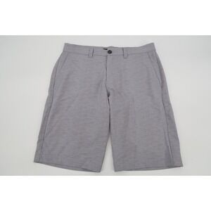 Travis‎ Mathew Mens 30 Gray Striped Performance Golf Shorts Stretch Time Lapse